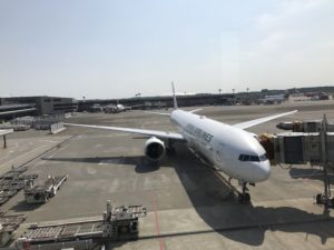 JAL873便　成田から上海