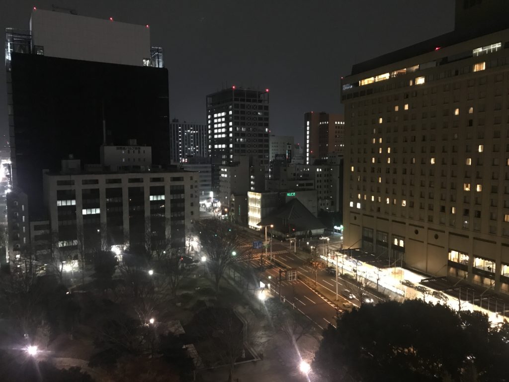 ランプライトブックスホテルからの眺め（夜）