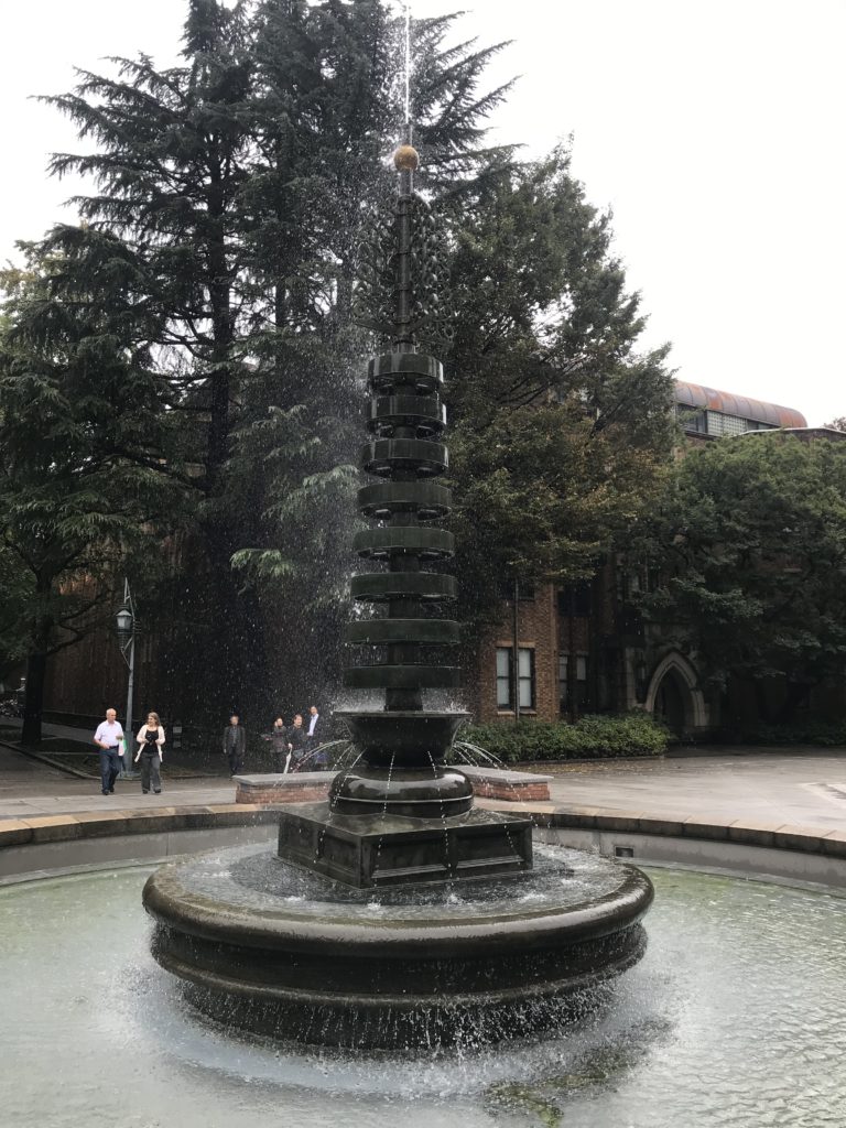 東京大学総合図書館前の噴水