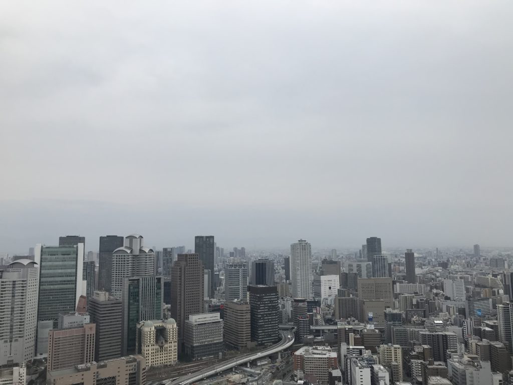 梅田スカイビル・空中庭園展望台から南側の眺め