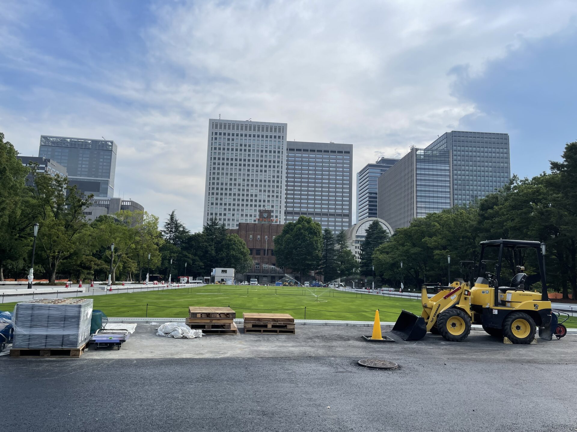 工事中の日比谷公園